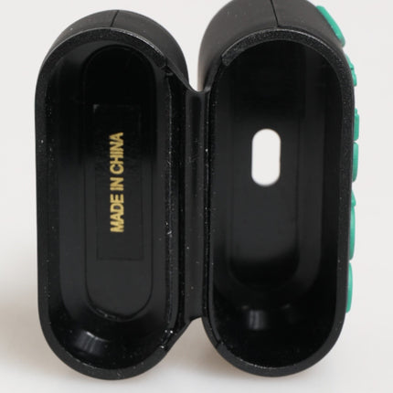 Dolce & Gabbana Black Mint Rubber Logo Embossed Accessory Airpods Case