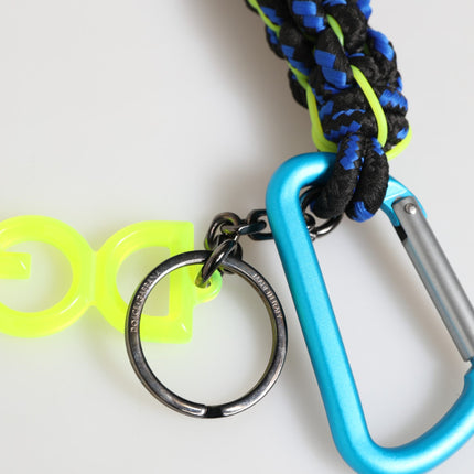 Dolce & Gabbana Multicolor Polyester Tape String DG Logo Keychain  Keyring