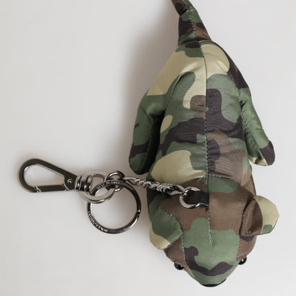 Dolce & Gabbana Camouflage Multicolor Animal Silhouette Keychain Keyring