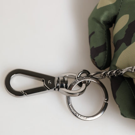 Dolce & Gabbana Camouflage Multicolor Animal Silhouette Keychain Keyring