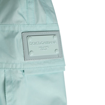 Dolce & Gabbana Aqua Blue Polyester Beachwear Men Shorts Swimwear