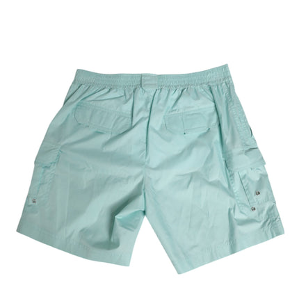 Dolce & Gabbana Aqua Blue Polyester Beachwear Men Shorts Swimwear