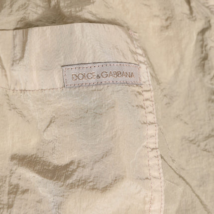 Dolce & Gabbana Beige Nylon Beachwear Men Boxer Short Swimwear