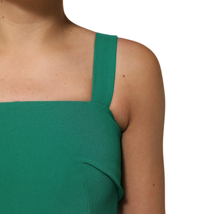 Dolce & Gabbana Dark Green Sleeveless Rayon Bodycon Dress