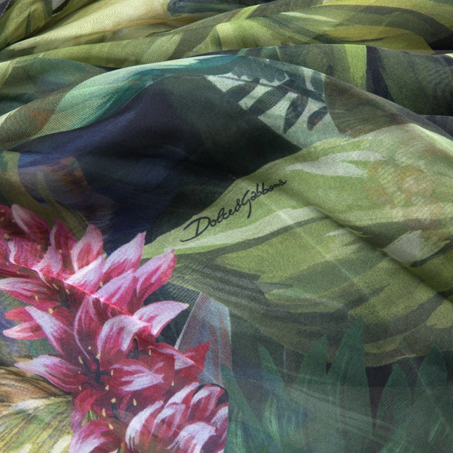 Dolce & Gabbana Multicolor Silk Jungle Print Women Maxi Dress