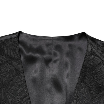 Dolce & Gabbana Black 3 Piece Brocade Jacquard Suit MARTINI