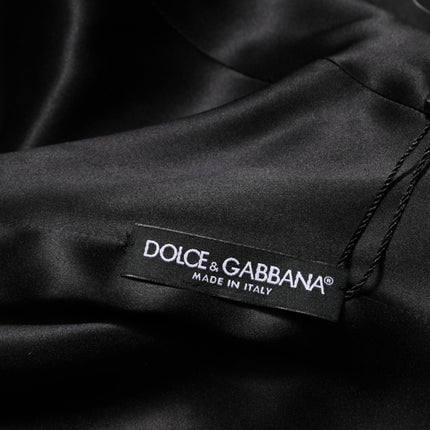 Dolce & Gabbana Green Viscose Acetate Mini Long Sleeve Dress