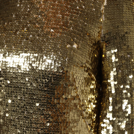 Dolce & Gabbana Gold Sequin Long Sleeve Mini Dress