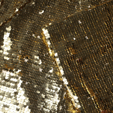 Dolce & Gabbana Gold Sequin Long Sleeve Mini Dress