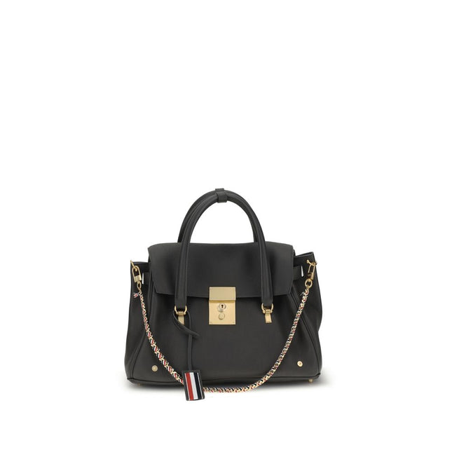 Thom Browne Gray Calf Leather Bos Taurus Handbag