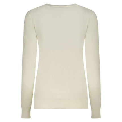 Guess Jeans Bianco Viscosa Women's Long-Sleeved T-Shirt
