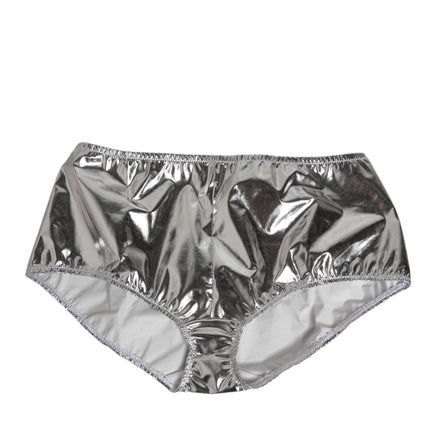 Dolce & Gabbana Silver Metallic High Waist Bikini Bottom Women  Underwear