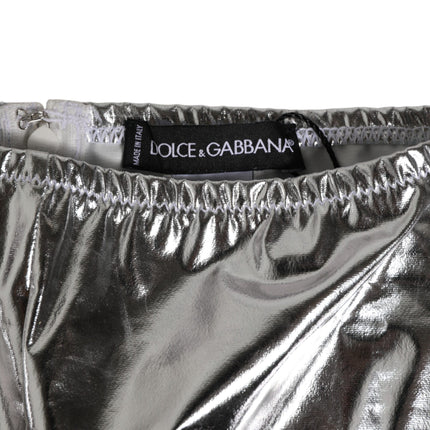 Dolce & Gabbana Silver Metallic High Waist Bikini Bottom Women  Underwear