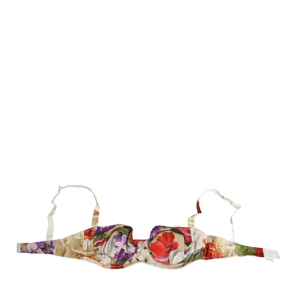 Dolce & Gabbana Floral Print Semi Padded Balconette Bra Underwear