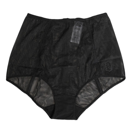 Dolce & Gabbana Black High Waist Mesh Sheer Shapewear Underwear