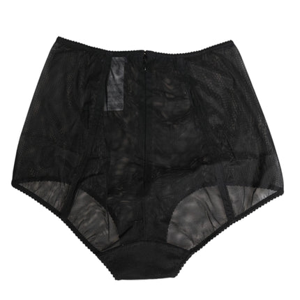 Dolce & Gabbana Black High Waist Mesh Sheer Shapewear Underwear