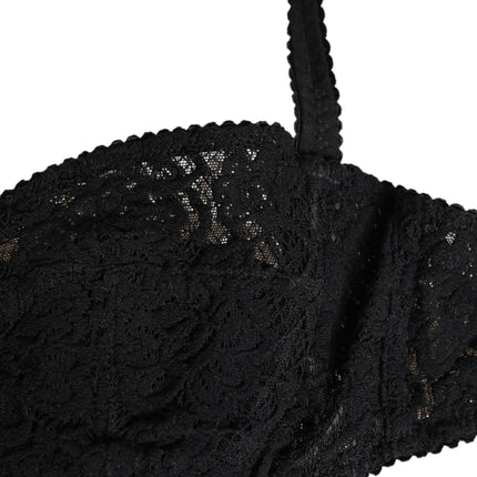 Dolce & Gabbana Black Lace Underwire Bra Lingerie Underwear