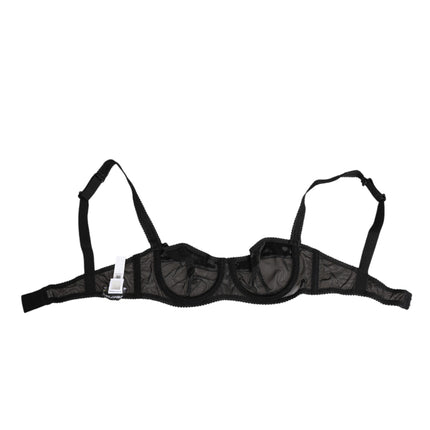 Dolce & Gabbana Black Sheer Mesh Underwire Bra  Underwear