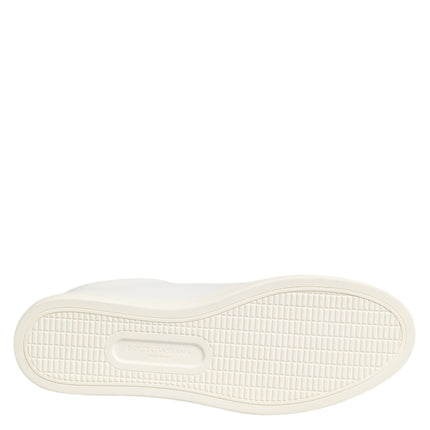Dolce & Gabbana White Leather Rose Embroidery Low-Top  Shoes