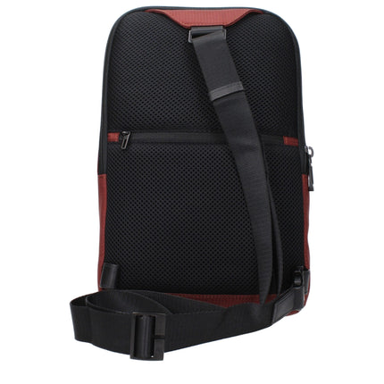 Piquadro Red Fabric Crossbody Bag