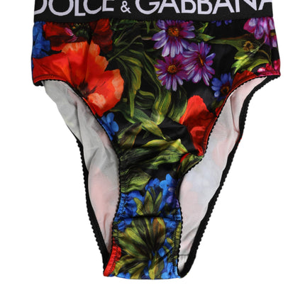 Dolce & Gabbana Multicolor Floral Print High Waist Panty Underwear