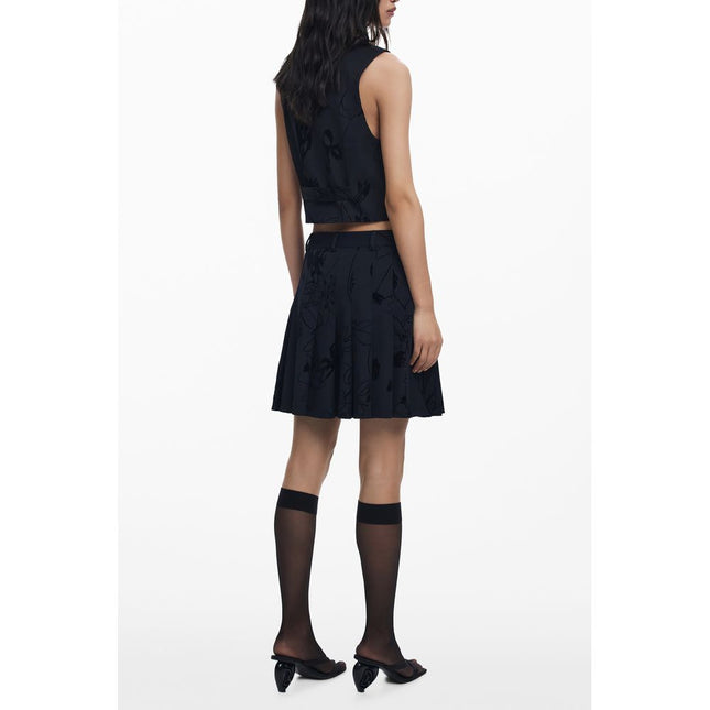 Desigual Black Polyester Women Skirt Desigual