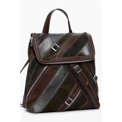 Desigual Marrone Poliuretano Women Backpack