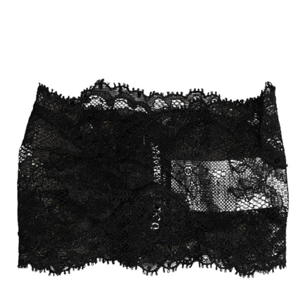 Dolce & Gabbana Black Lace Neck Scarf