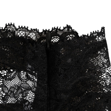Dolce & Gabbana Black Lace Neck Scarf