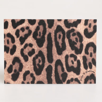 Dolce & Gabbana Multicolor Leopard Print Envelope Paper Post Card Holder