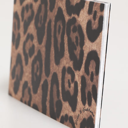 Dolce & Gabbana Multicolor Leopard Print Envelope Paper Post Card Holder