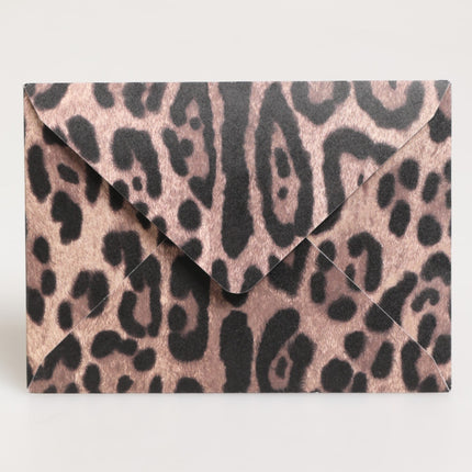 Dolce & Gabbana Multicolor Leopard Print Envelope Paper Post Card Holder