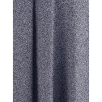 Sara Roka Blue Cotton Midi Skirt