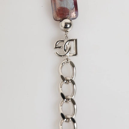 Dolce & Gabbana Multicolor Murano Glass Beads Brass Zamak Necklace