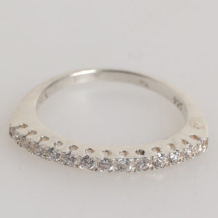 Nialaya Sterling Silver 925 Band Pave CZ Crystal Eternity Ring