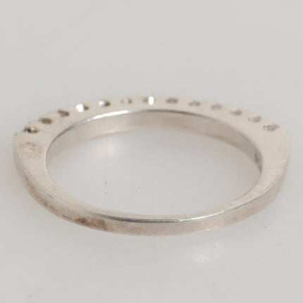 Nialaya Sterling Silver 925 Band Pave CZ Crystal Eternity Ring