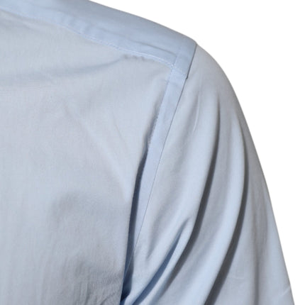Dolce & Gabbana Light Blue Cotton GOLD Formal Men Dress Shirt