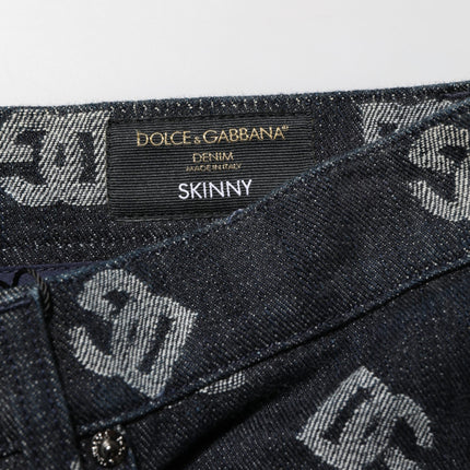 Dolce & Gabbana Black DG Monogram Cotton Skinny Denim Jeans