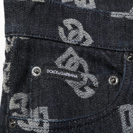 Dolce & Gabbana Black DG Monogram Cotton Skinny Denim Jeans