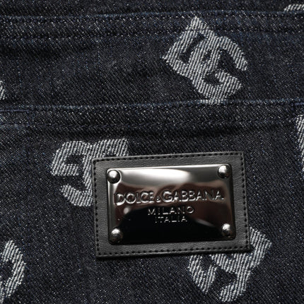 Dolce & Gabbana Black DG Monogram Cotton Skinny Denim Jeans