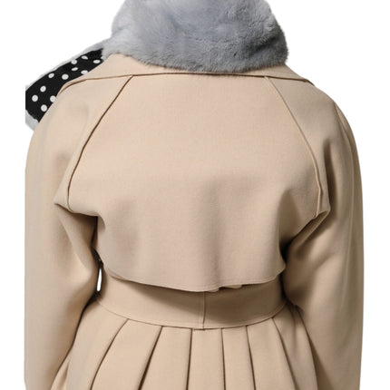 Dolce & Gabbana Powder Blue Mink Fur Neck Warmer Scarf