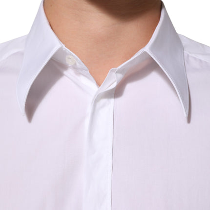 Dolce & Gabbana White Cotton MARTINI Men Formal Dress Shirt
