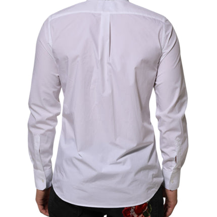 Dolce & Gabbana White Cotton MARTINI Men Formal Dress Shirt