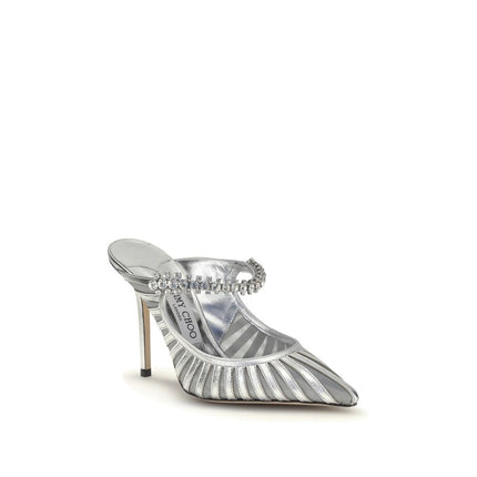 Jimmy Choo Silver Leather High Heel Pumps