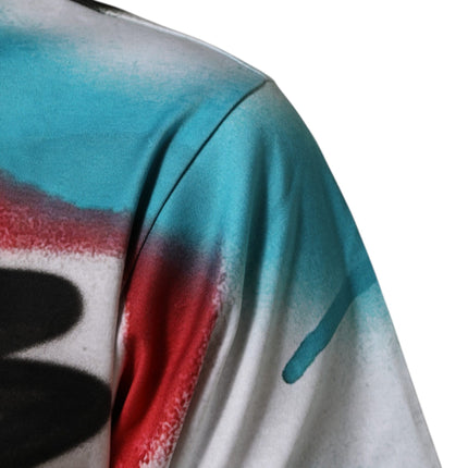 Dolce & Gabbana White Graffiti Crew Neck Short Sleeves T-shirt