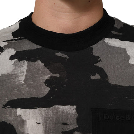 Dolce & Gabbana Multicolor Camouflage Men Short Sleeves T-shirt
