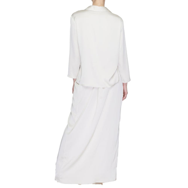 Sandro Ferrone Beige Polyester Long Dress