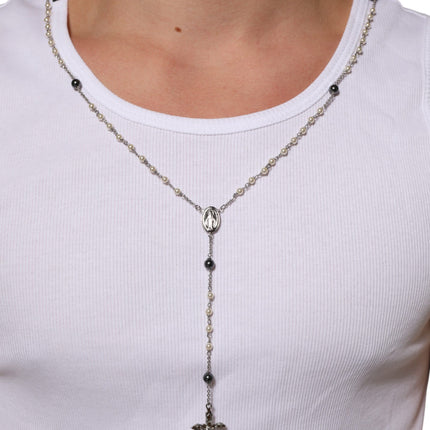 Dolce & Gabbana White Cotton Chain Necklace Tank Top T-shirt
