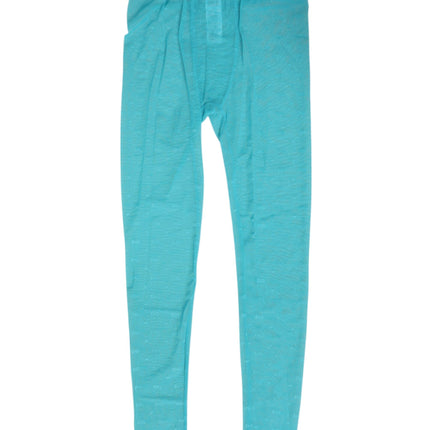 Dolce & Gabbana Light Blue Nylon Logo Lace Leggings Pants Underwear