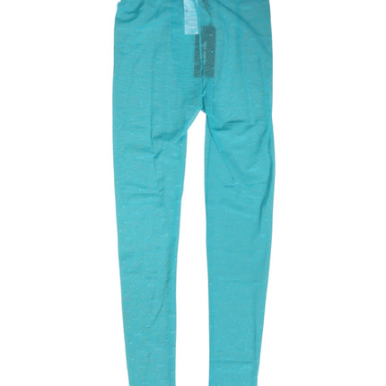 Dolce & Gabbana Light Blue Nylon Logo Lace Leggings Pants Underwear